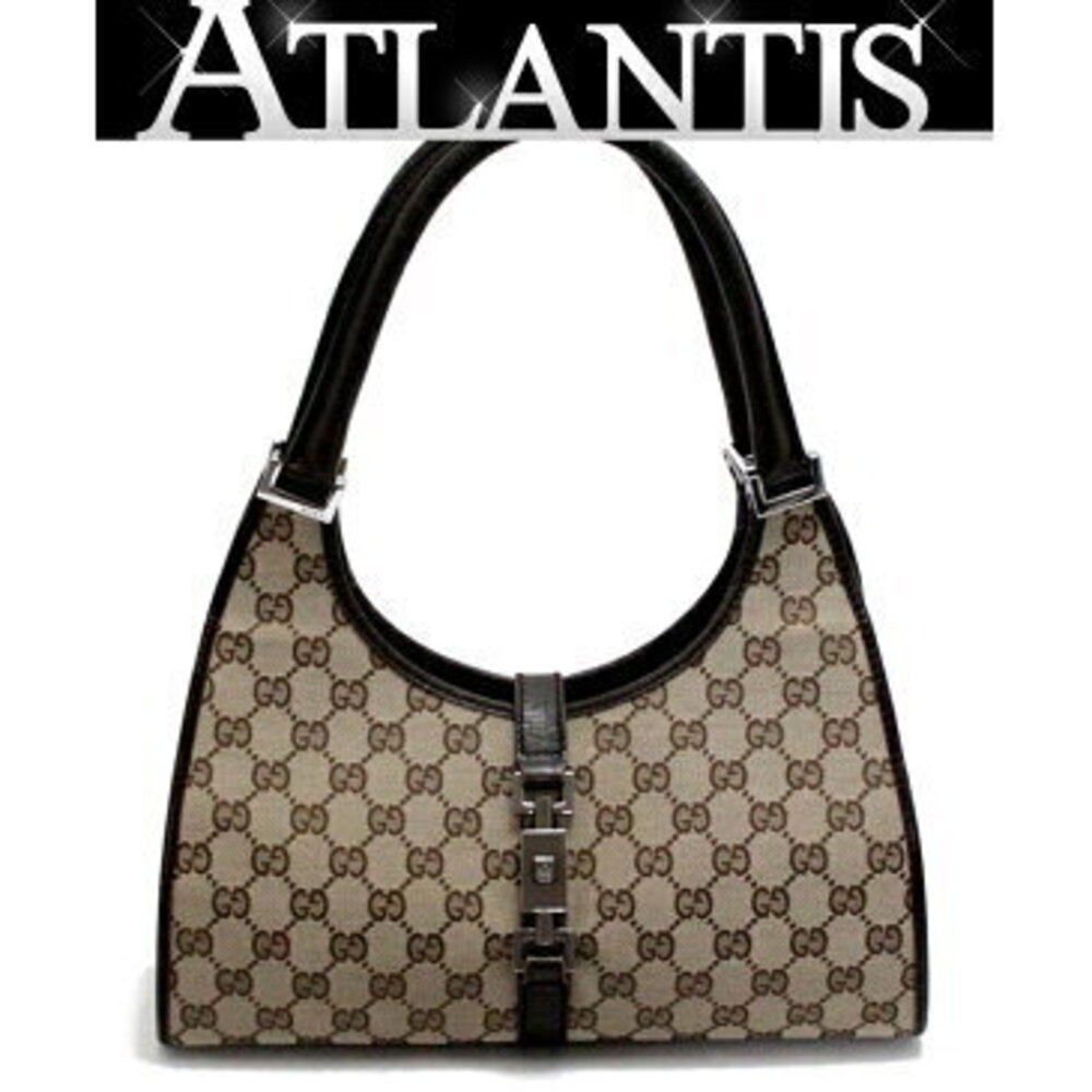 Gucci Jackie handbag GG brown canvas leather